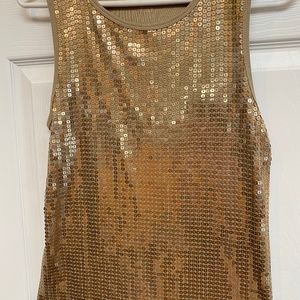 Michael Kors Gold Sequin Top